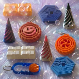 Adult Desk Fidget Bundle with 10 3D printed fidgets
