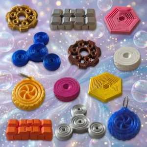 Adult Sensory Fidget Set: 12-Piece 3D Printed Variety Bundle