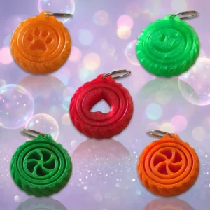 Gyroscopic Fidget Keyring Bundle: 5-Piece 3D Printed Set