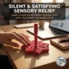Large 3d printed spinner star fidget toy used on a desk for quiet sensory relief, focus and stress reduction