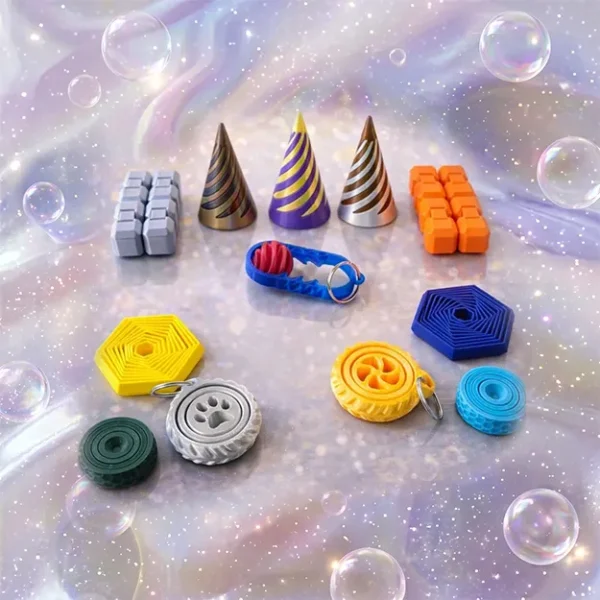 ADHD Fidget Bundle for Adults with 12 3D printed fidgets