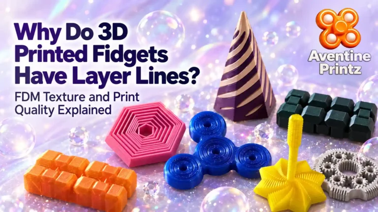 Why do 3D printed fidgets have layer lines in FDM texture